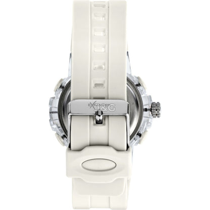 Sector Ex-46 Date display White Silicone Male R3251242504-. A brand-new Sector Ex-46 watch featuring a White dial and a Silicone strap. Side view. - view 2