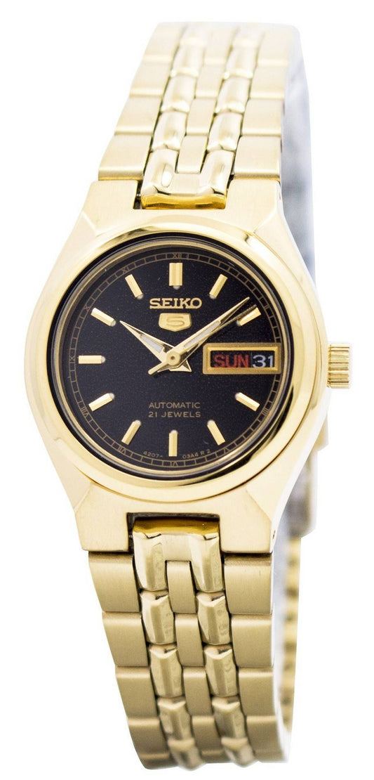 Seiko 5 Automatic 21 Jewels SYMA06 SYMA06K Wo. A brand-new Seiko watch featuring a Stainless steel strap. Side view.