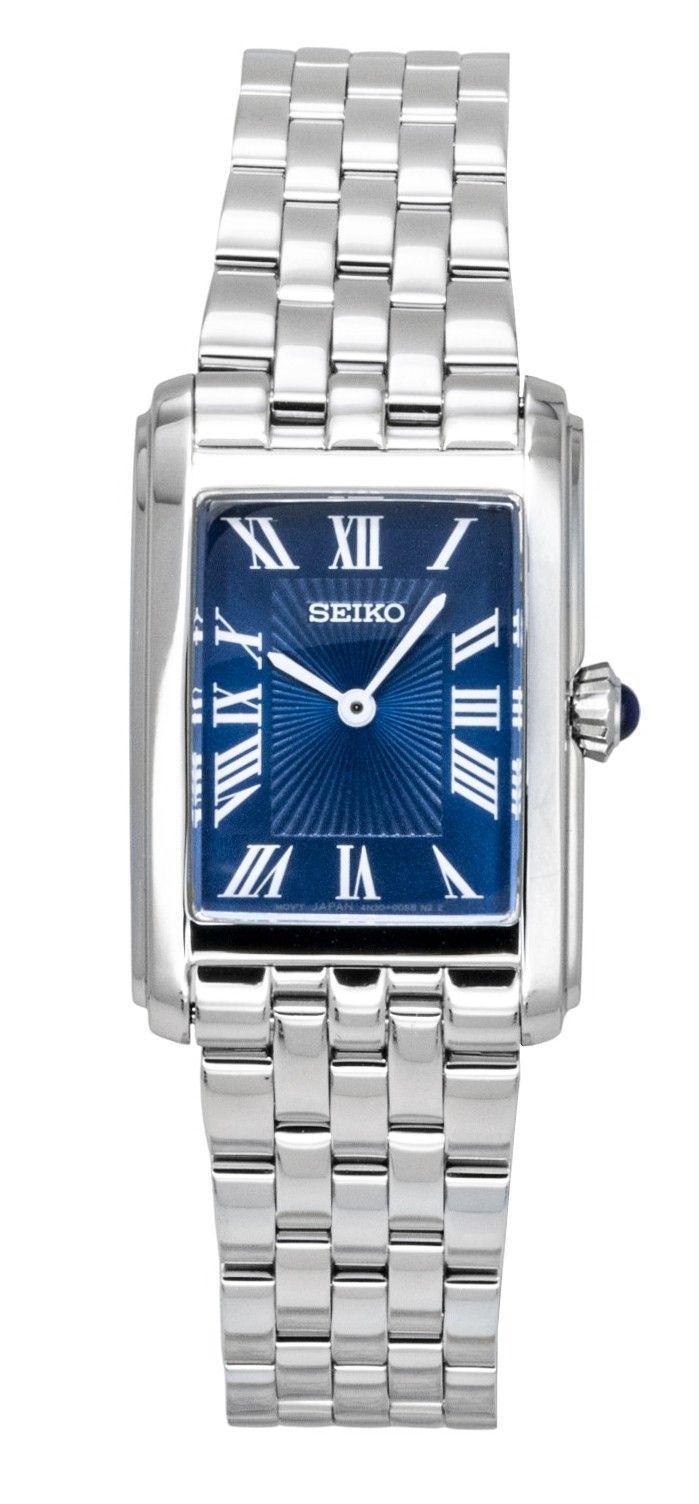Seiko Conceptual Stainless Steel Blue Dial Quartz Wo. A brand-new Seiko Conceptual watch featuring a Blue dial and a Stainless steel strap. Side view.