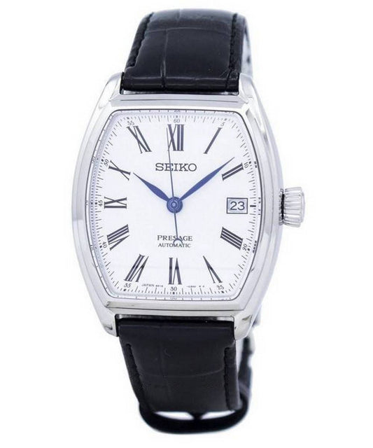 Seiko Refurbished Seiko Presage Automatic SPB049 SPB049J1. A professionally refurbished Refurbished watch featuring a Leather strap. Side view.