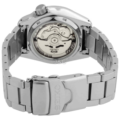 Seiko 5 Sports Automatic movement Blue Stainless steel Male SRPE53K1. A brand-new Seiko 5 Sports watch featuring a Blue dial and a Stainless steel strap. Front view. - view 5