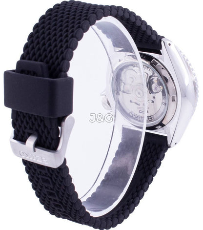 Seiko 5 Sports Automatic movement White Silicone Male SRPD71K2. A brand-new Seiko 5 Sports watch featuring a White dial and a Silicone strap. Front view. - view 5