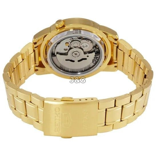 Seiko Automatic movement Black Stainless steel Male SNKE56J1. A brand-new Seiko watch featuring a Black dial and a Stainless steel strap. Side view. - view 3