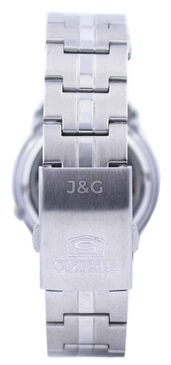 Seiko Automatic movement Black Stainless steel Male SNKK71K1. A brand-new Seiko watch featuring a Black dial and a Stainless steel strap. Front view. - view 4