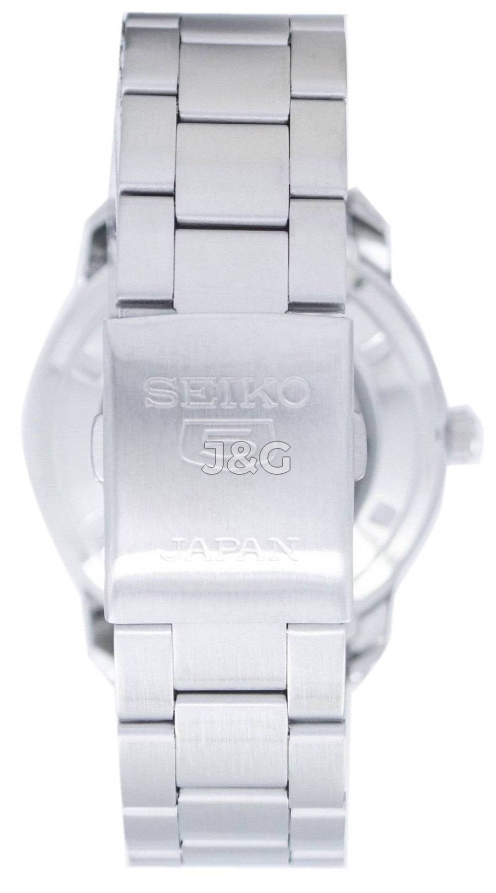 Seiko Automatic movement Black Stainless steel Male SNKP17J1. A brand-new Seiko watch featuring a Black dial and a Stainless steel strap. Angled view. - view 4