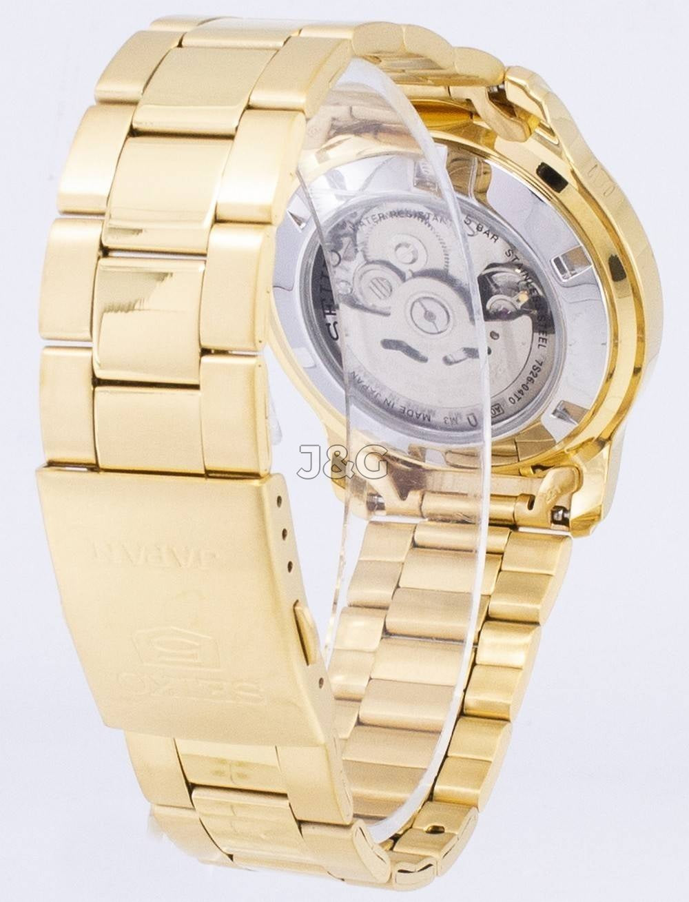 Seiko Automatic movement Black Stainless steel Male SNKP20J1. A brand-new Seiko watch featuring a Black dial and a Stainless steel strap. Angled view. - view 4