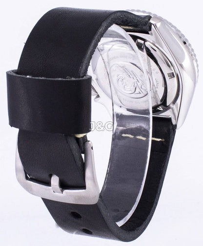 Seiko Automatic movement Blue Leather Male SKX009J1-var-LS14. A brand-new Seiko watch featuring a Blue dial and a Leather strap. Front view. - view 4