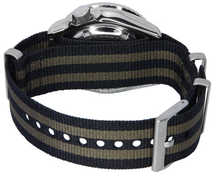 Seiko Automatic movement Blue Male SKX009J1-var-NATO21. A brand-new Seiko watch featuring a Blue dial. Side view. - view 4