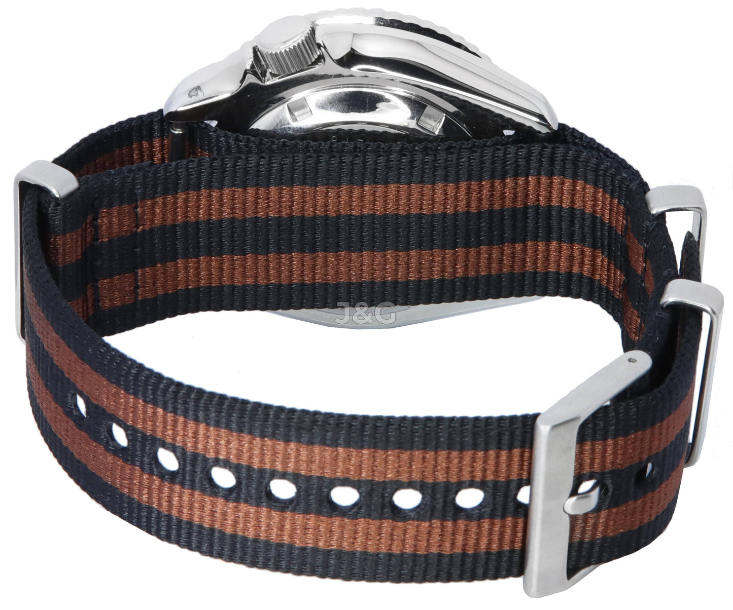 Seiko Automatic movement Blue Male SKX009J1-var-NATO22. A brand-new Seiko watch featuring a Blue dial. Front view. - view 4