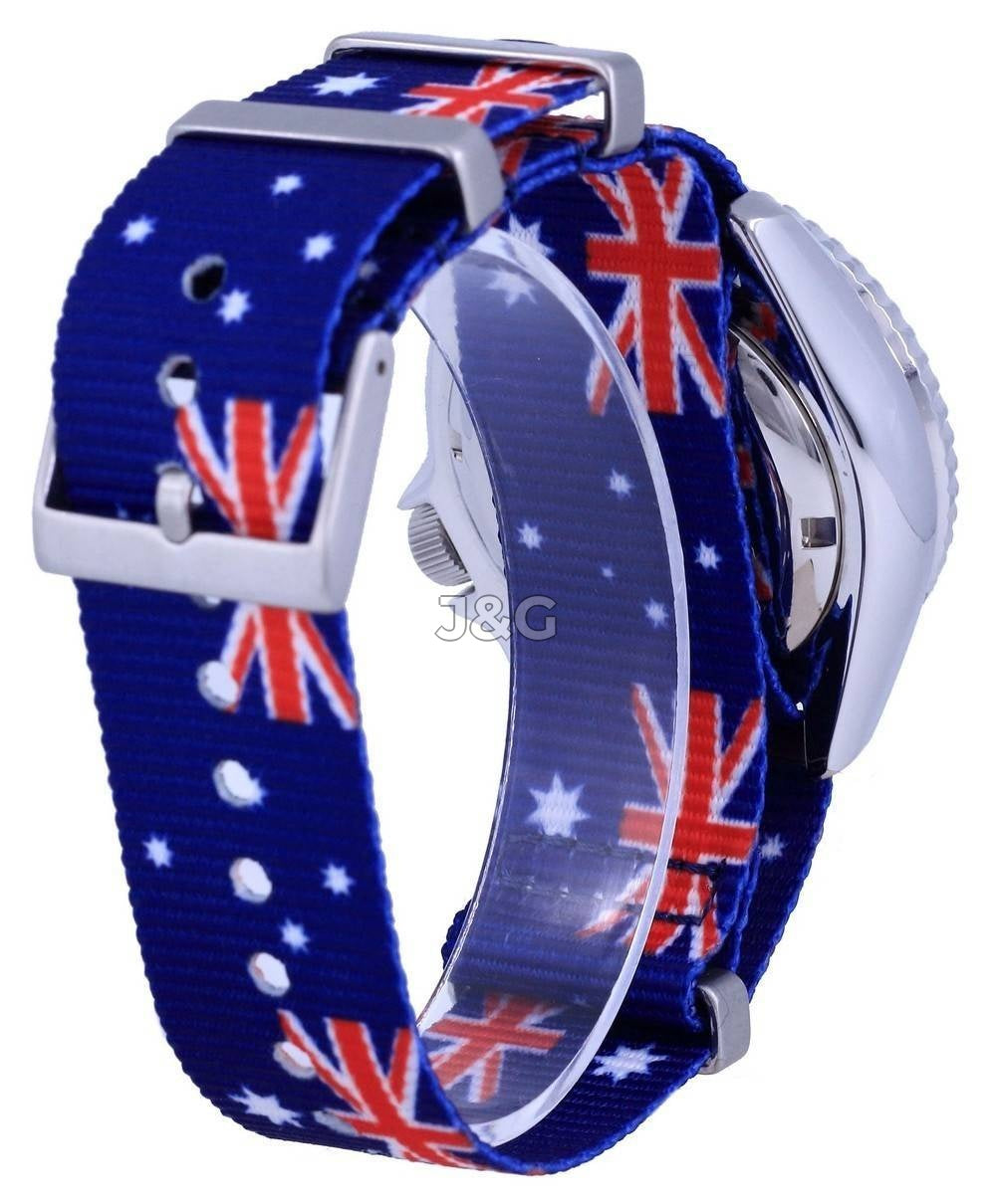 Seiko Automatic movement Blue Male SKX009J1-var-NATO30. A brand-new Seiko watch featuring a Blue dial. Angled view. - view 4