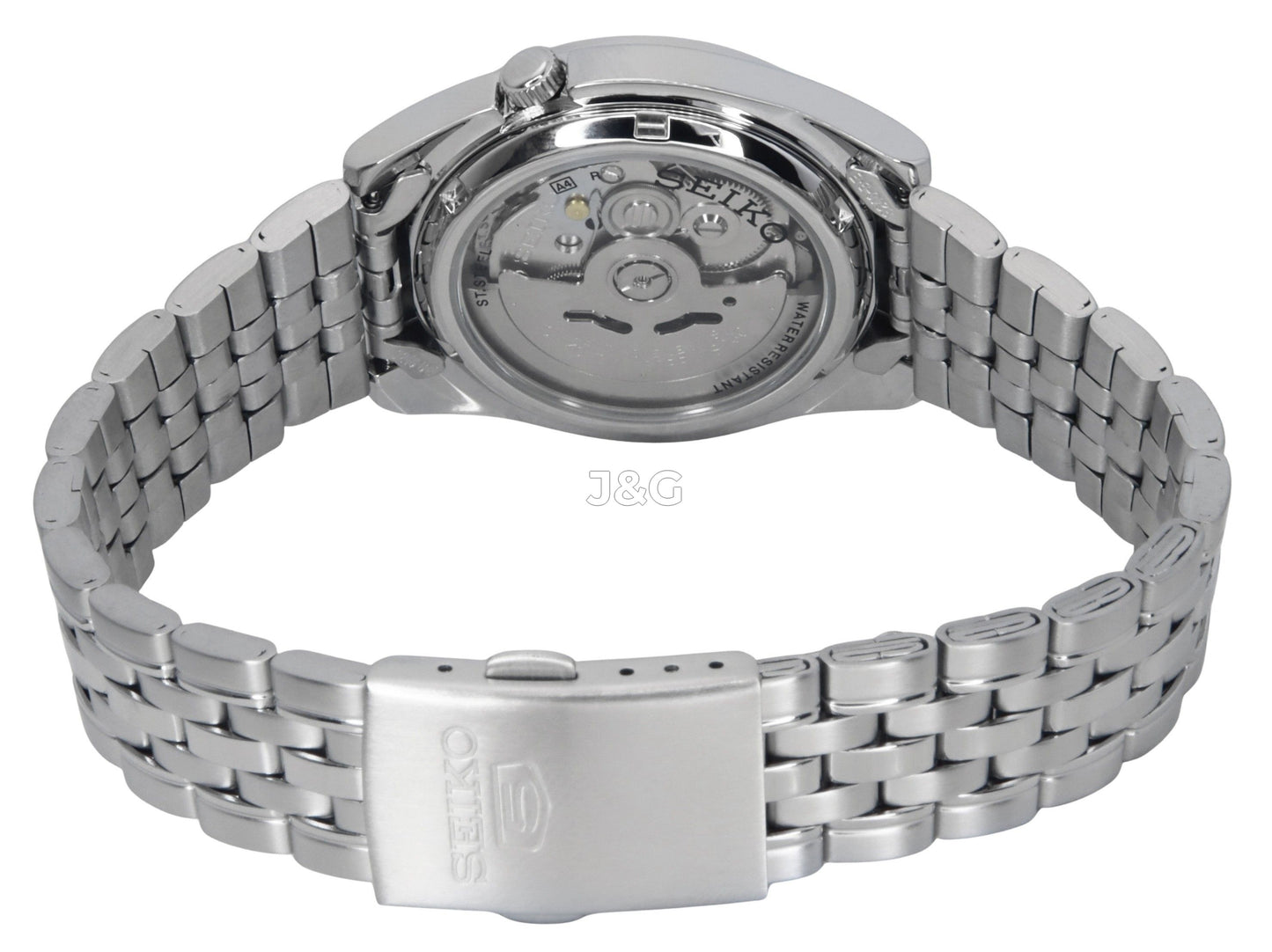 Seiko Automatic movement Blue Stainless steel Male SNK357K1. A brand-new Seiko watch featuring a Blue dial and a Stainless steel strap. Side view. - view 4