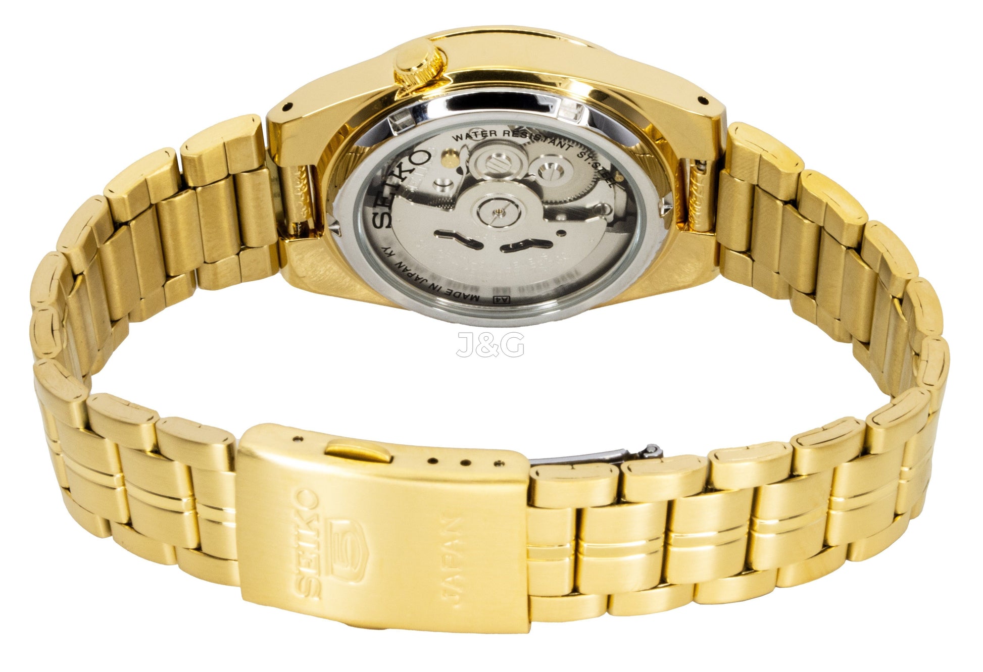 Seiko Automatic movement Blue Stainless steel Male SNK574J1. A brand-new Seiko watch featuring a Blue dial and a Stainless steel strap. Angled view. - view 4