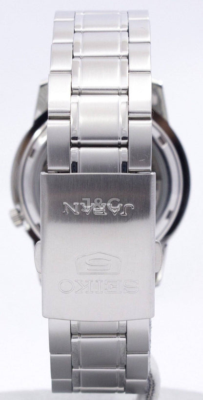 Seiko Automatic movement Blue Stainless steel Male SNKE49J1. A brand-new Seiko watch featuring a Blue dial and a Stainless steel strap. Angled view. - view 4