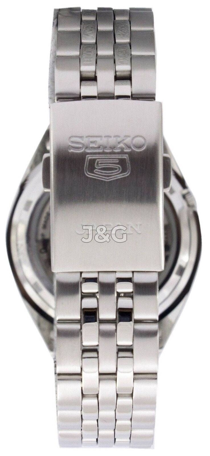 Seiko Automatic movement Blue Stainless steel Male SNKL23J1. A brand-new Seiko watch featuring a Blue dial and a Stainless steel strap. Side view. - view 4