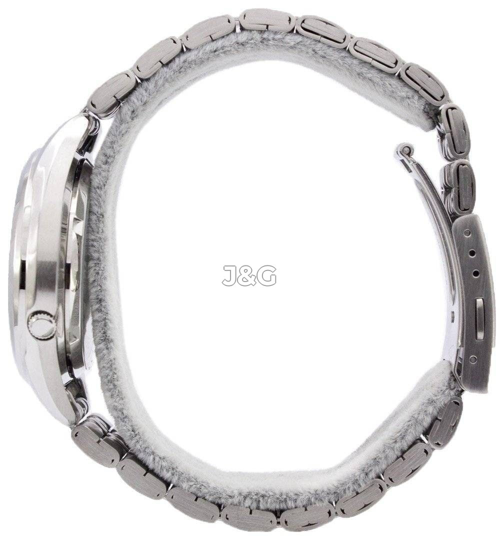 Seiko Automatic movement Blue Stainless steel Male SNKL23J1. A brand-new Seiko watch featuring a Blue dial and a Stainless steel strap. Side view. - view 5