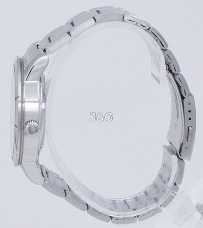 Seiko Automatic movement Blue Stainless steel Male SNKN55J1. A brand-new Seiko watch featuring a Blue dial and a Stainless steel strap. Angled view. - view 3