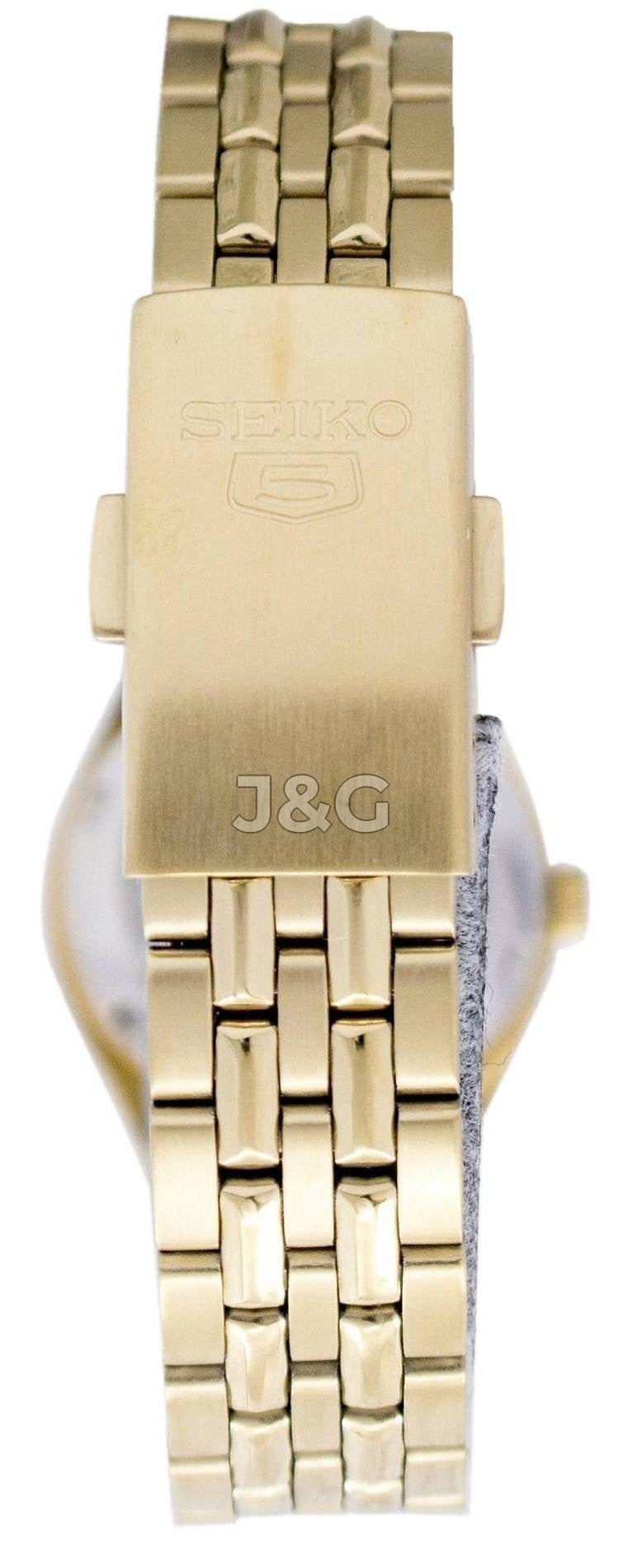 Seiko Automatic movement White Stainless steel Female SYMA06K1. A brand-new Seiko watch featuring a White dial and a Stainless steel strap. Side view. - view 4