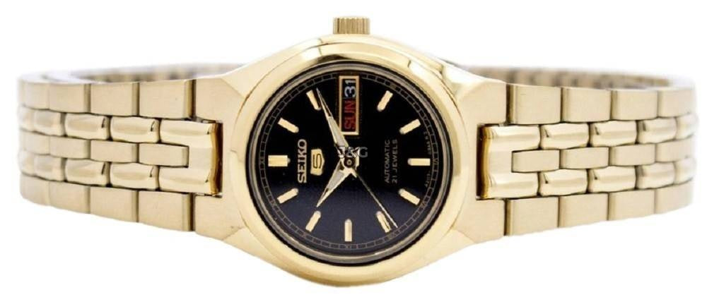 Seiko Automatic movement White Stainless steel Female SYMA06K1. A brand-new Seiko watch featuring a White dial and a Stainless steel strap. Side view. - view 5