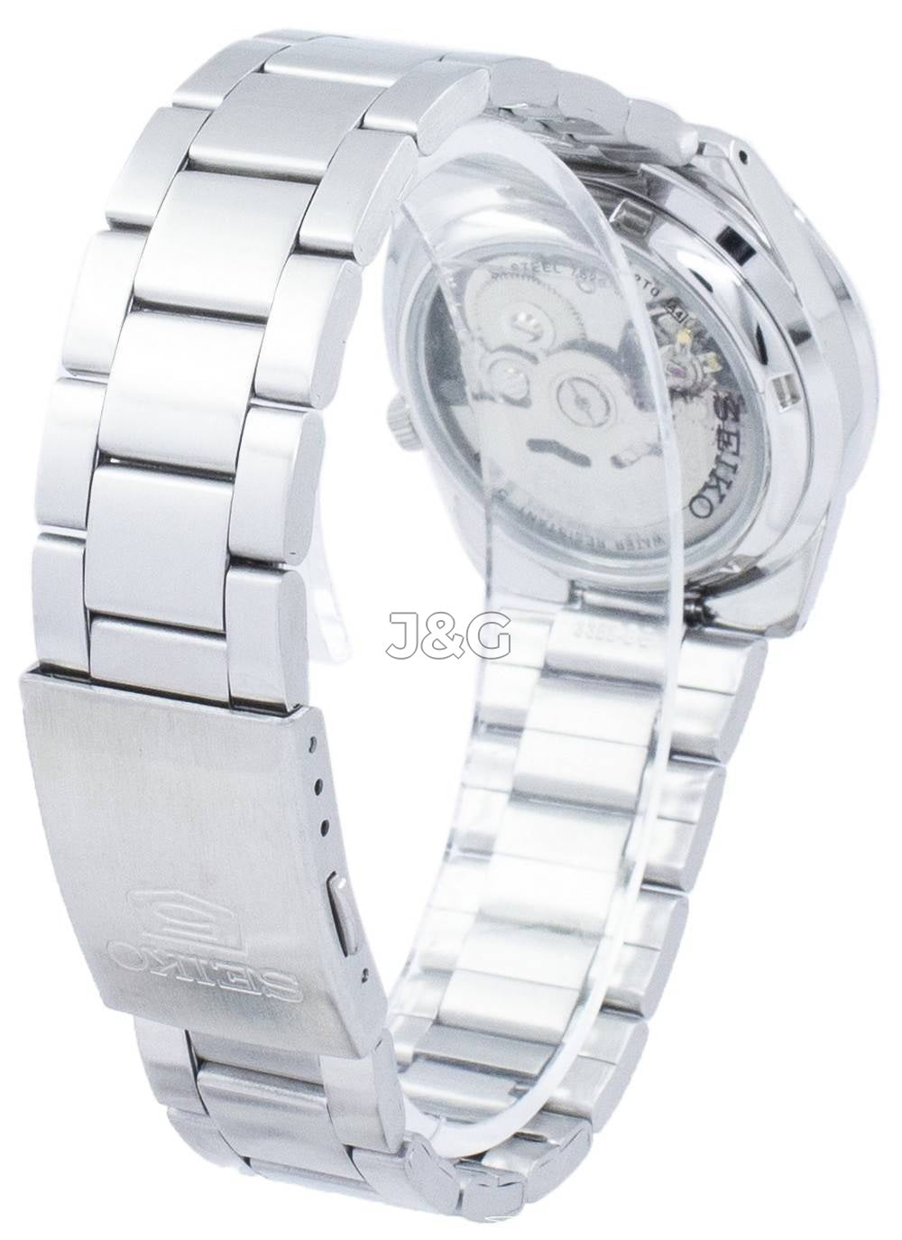 Seiko Automatic movement White Stainless steel Male SNKD99K1. A brand-new Seiko watch featuring a White dial and a Stainless steel strap. Front view. - view 4