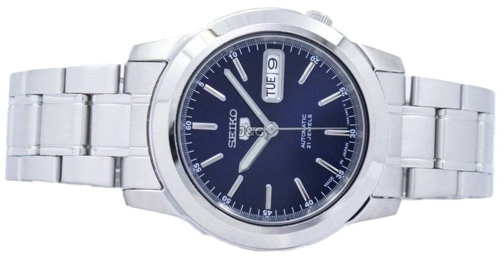 Seiko Automatic movement White Stainless steel Male SNKE51J1. A brand-new Seiko watch featuring a White dial and a Stainless steel strap. Side view. - view 5