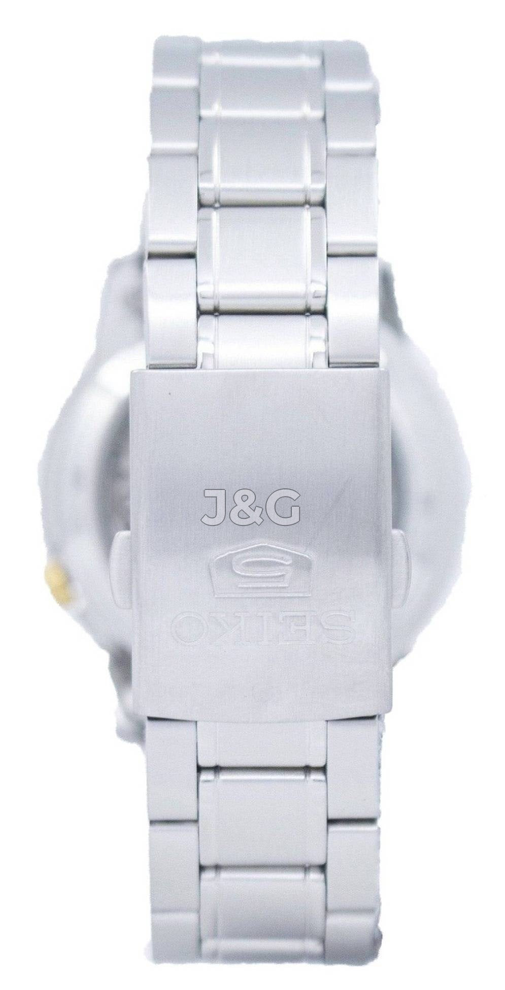 Seiko Automatic movement White Stainless steel Male SNKK09K1. A brand-new Seiko watch featuring a White dial and a Stainless steel strap. Side view. - view 4