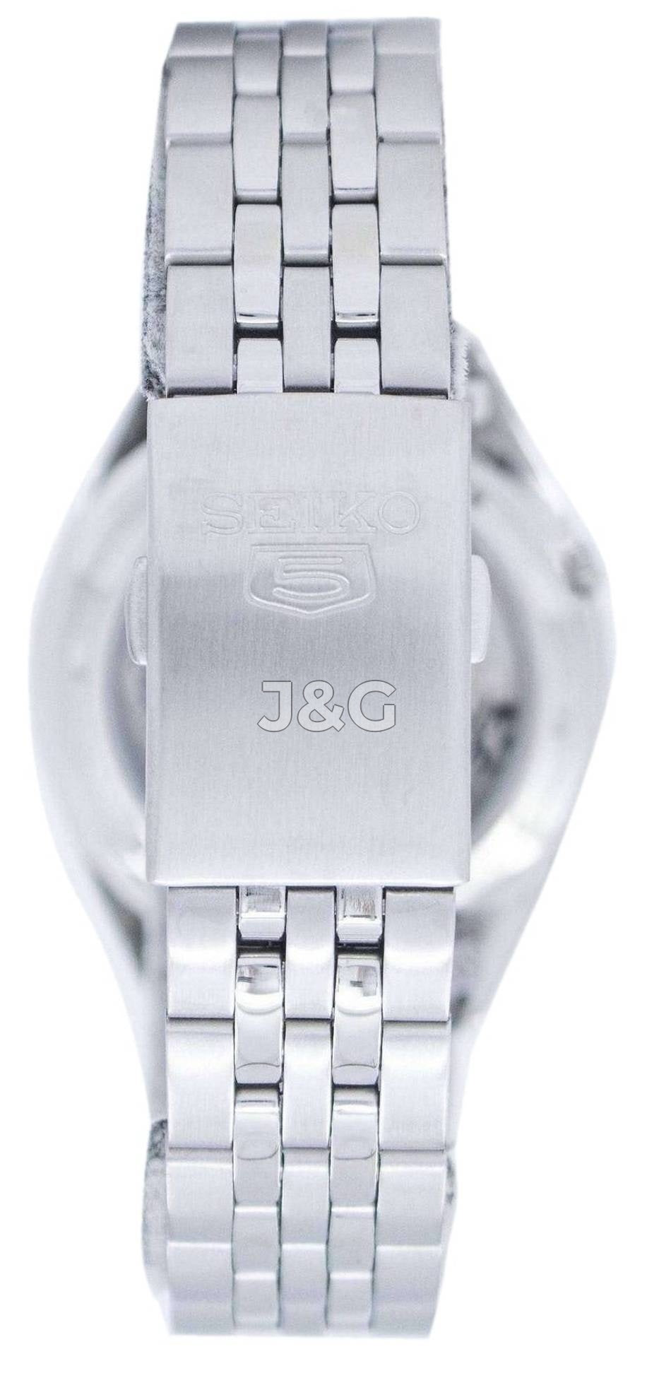 Seiko Automatic movement White Stainless steel Male SNKL23K1. A brand-new Seiko watch featuring a White dial and a Stainless steel strap. Front view. - view 4