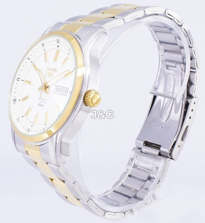 Seiko Classic Automatic movement Black Stainless steel Male SNKP14J1. A brand-new Seiko Classic watch featuring a Black dial and a Stainless steel strap. Side view. - view 3