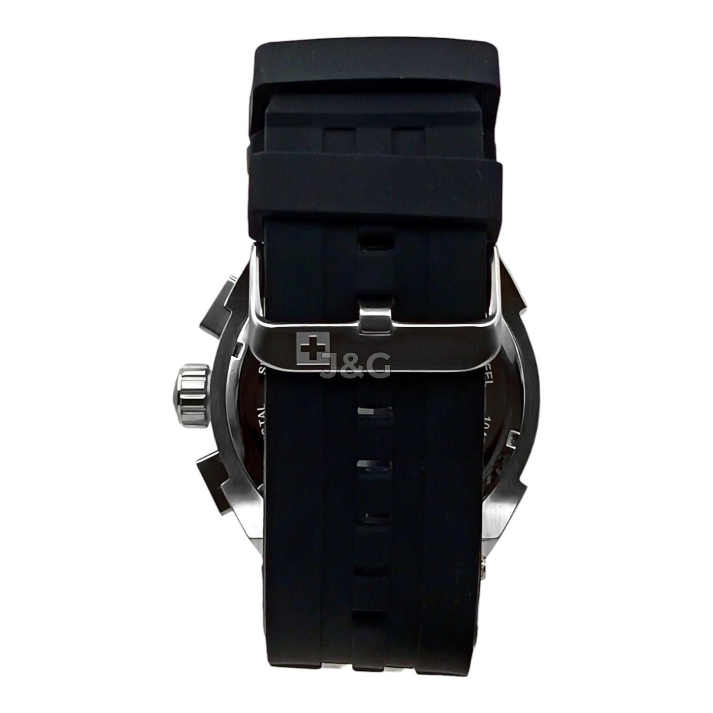 Swiss Alpine Military Aviator Quartz movement Green Rubber Male 7033.9834.-.GW. A brand-new Swiss Alpine Military Aviator watch featuring a Green dial and a Rubber strap. Side view. - view 4