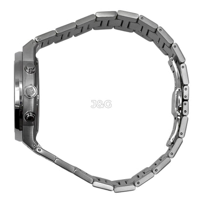 Swiss Alpine Military Pioneer Quartz movement Blue Stainless steel Male 7048.9135.-.GW. A brand-new Swiss Alpine Military Pioneer watch featuring a Blue dial and a Stainless steel strap. Angled view. - view 2