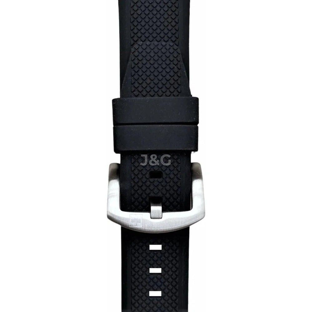 Swiss Alpine Military Typhoon Quartz movement Black Silicone Male 7006.1837.-.GW. A brand-new Swiss Alpine Military Typhoon watch featuring a Black dial and a Silicone strap. Front view. - view 4