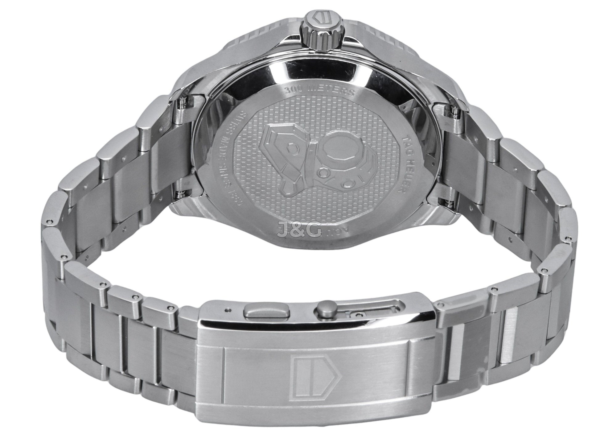 Tag Heuer Aquaracer Automatic movement Blue Stainless steel Male WBP5114.BA0013. A brand-new Tag Heuer Aquaracer watch featuring a Blue dial and a Stainless steel strap. Side view. - view 4