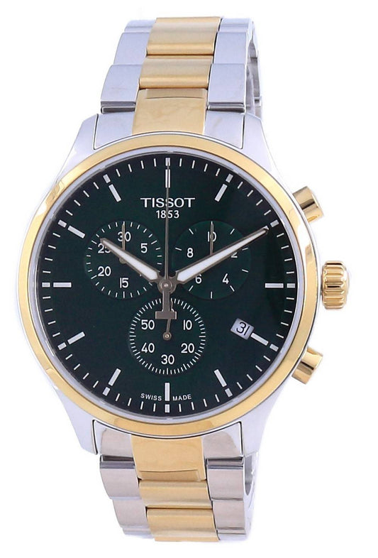 Tissot Chrono XL Classic Quartz T116.617.22.091.00. A brand-new Tissot watch featuring a Stainless steel strap. Front view.