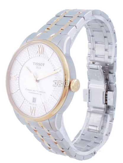 Tissot Automatic movement Black Stainless steel Male T099.407.22.038.01. A brand-new Tissot watch featuring a Black dial and a Stainless steel strap. Side view. - view 2