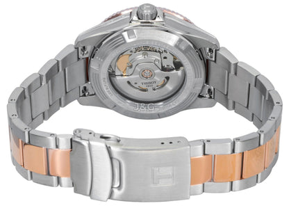 Tissot Automatic movement Black Stainless steel Male T120.807.22.051.01. A brand-new Tissot watch featuring a Black dial and a Stainless steel strap. Angled view. - view 4