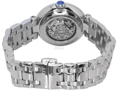 Tissot Automatic movement White Stainless steel Female T126.207.11.013.00. A brand-new Tissot watch featuring a White dial and a Stainless steel strap. Angled view. - view 3