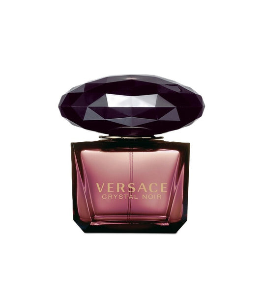 Versace Crystal Noir Eau De Parfum Spray for Women. A brand-new Versace Crystal Noir watch. Angled view.