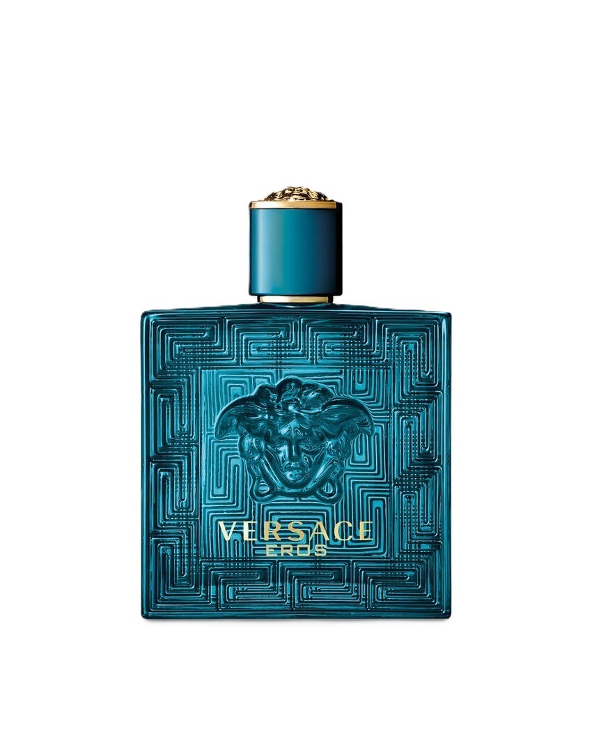Versace Eros Eau De Toilette Spray for Men. A brand-new Versace Eros watch. Angled view.