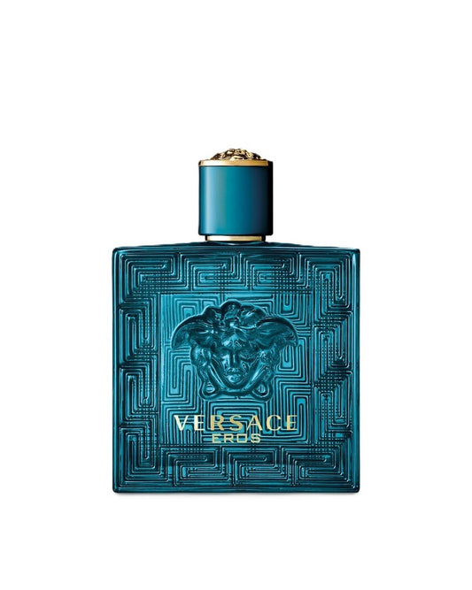 Versace Eros Eau De Toilette Spray for Men. A brand-new Versace Eros watch. Angled view.