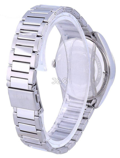 Westar Date display Silver Stainless steel Male 50213STN107. A brand-new Westar watch featuring a Silver dial and a Stainless steel strap. Front view. - view 3