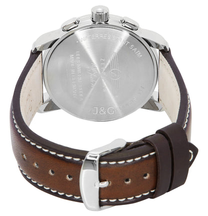 Zeppelin 100 Jahre Quartz movement Beige Leather Male Z76746. A brand-new Zeppelin 100 Jahre watch featuring a Beige dial and a Leather strap. Side view. - view 3