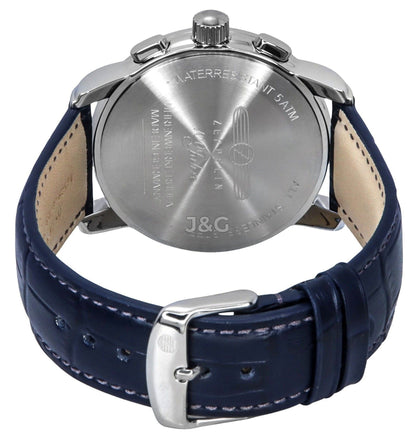 Zeppelin 100 Jahre Quartz movement Blue Leather Male Z86703. A brand-new Zeppelin 100 Jahre watch featuring a Blue dial and a Leather strap. Angled view. - view 4