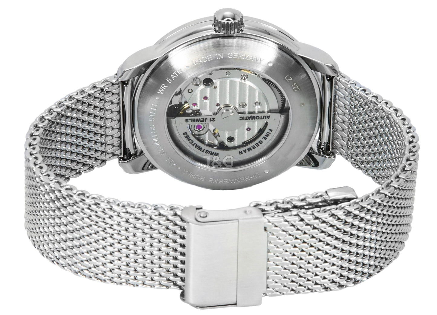 Zeppelin Automatic movement Beige Stainless steel Male Z7666M5. A brand-new Zeppelin watch featuring a Beige dial and a Stainless steel strap. Side view. - view 3