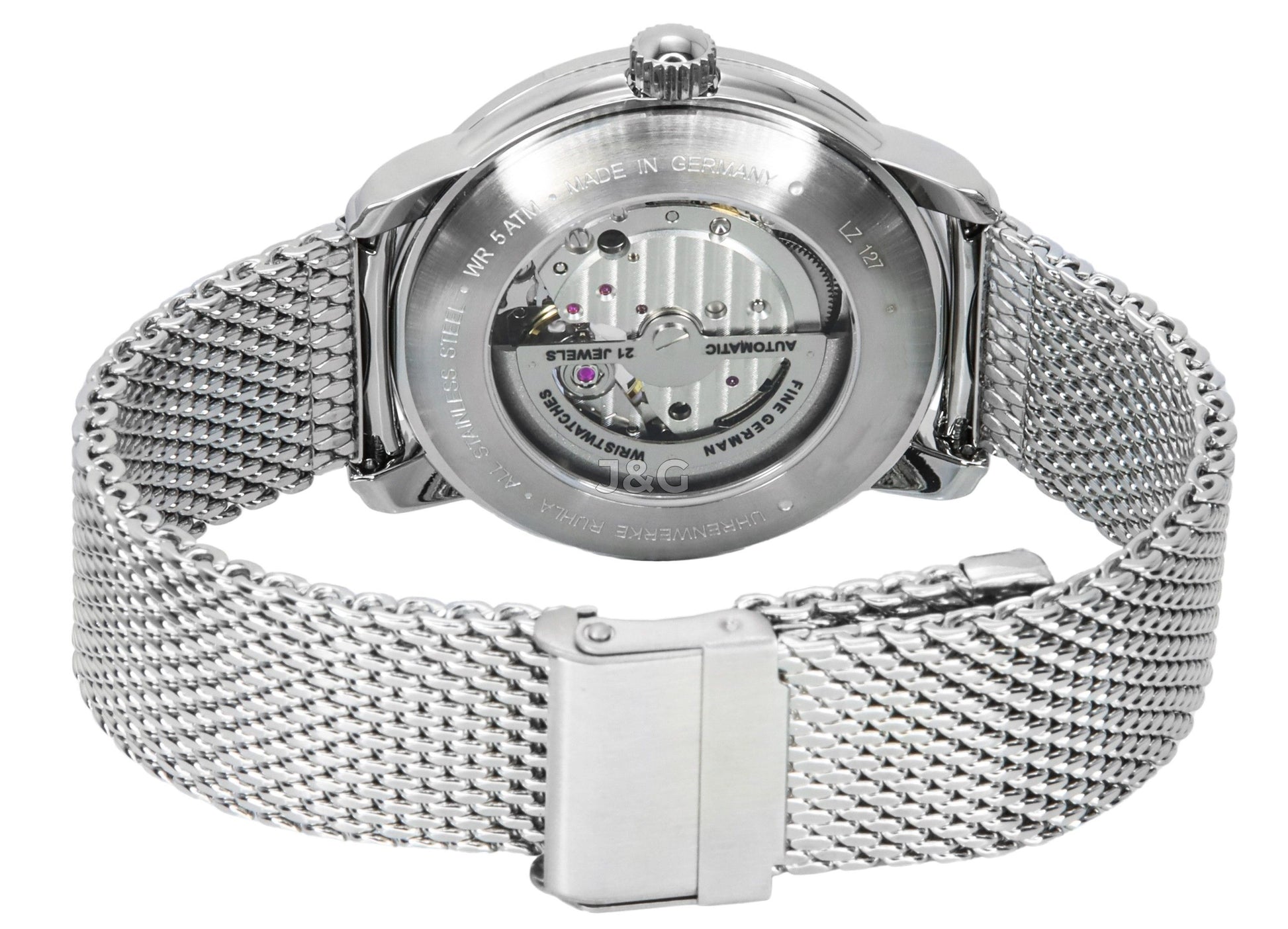 Zeppelin Automatic movement Beige Stainless steel Male Z7666M5. A brand-new Zeppelin watch featuring a Beige dial and a Stainless steel strap. Side view. - view 3