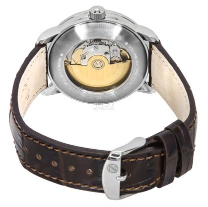 Zeppelin Friedrichshafen Automatic movement Gold Tone Leather Male Z85565. A brand-new Zeppelin Friedrichshafen watch featuring a Gold Tone dial and a Leather strap. Side view. - view 3