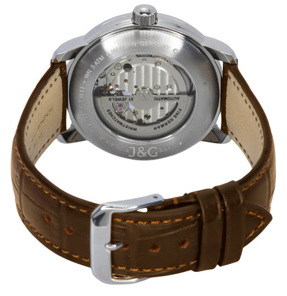 Zeppelin LZ127 Graf Automatic movement Black Leather Male Z76665. A brand-new Zeppelin LZ127 Graf watch featuring a Black dial and a Leather strap. Front view. - view 3