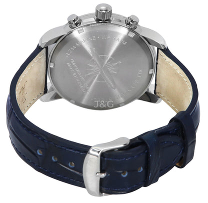 Zeppelin LZ 14 Marine Quartz movement Blue Leather Male Z88883. A brand-new Zeppelin LZ 14 Marine watch featuring a Blue dial and a Leather strap. Front view. - view 4